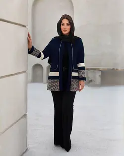 کت یقه گرد شیک