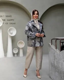 کت شلوار ژاکارد شیک