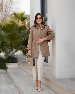 مانتو کتان لمه مغزی دوزی