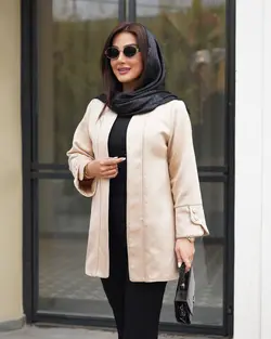 مانتو کتان لمه مغزی دوزی