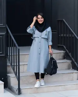 مانتو کتان مدل پریسان