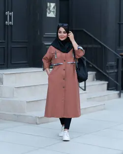 مانتو کتان مدل پریسان