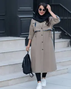 مانتو کتان مدل پریسان