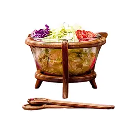 سالاد خوری چوبی سه پایه سایز 1 آسا مدل 4160