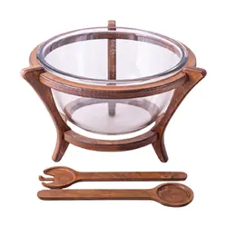 سالاد خوری چوبی سه پایه سایز 1 آسا مدل 4160