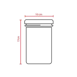 بانکه حبوبات شیشه ای درب چوبی 900 یونیک مدل 1274