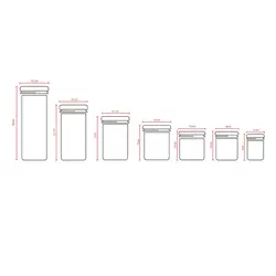 بانکه حبوبات شیشه ای درب چوبی 900 یونیک مدل 1274