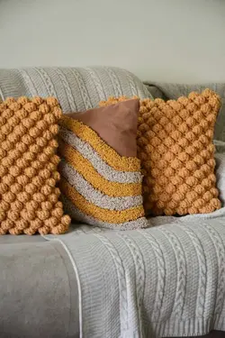 کاور کوسن قلاب بافی مدل توپ توپی