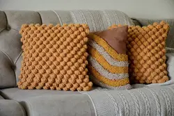 کاور کوسن قلاب بافی مدل توپ توپی