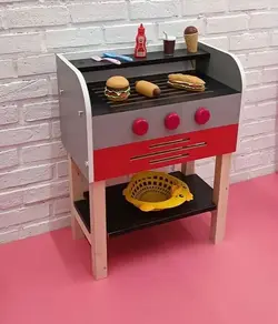 ست باربیکیو چوبی خانه مشاغل کودک