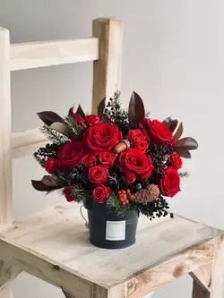 قیمت و خرید باکس گل رز قرمز هلندی جذاب ارسال سه ساعته