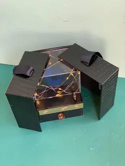 قیمت و خرید باکس موزیکال رز جاودان آبی و ریسه