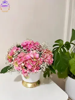 باکس گل هورتانسیا و عروس