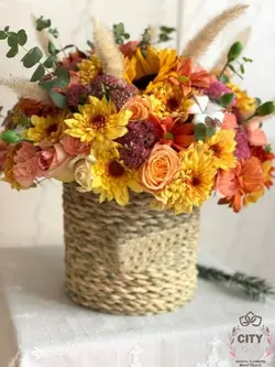 سبد گل پاییزه
