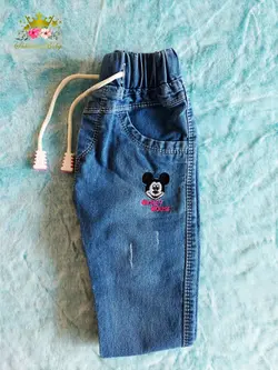 شلوار لی دخترانه طرح MICKEY MOUSE
