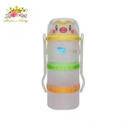 انبار غذا با قاشق و چنگال طرح جوجه نارنجی سبز papa baby