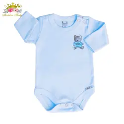 بادی آستین بلند خرس آبی برند آدمک