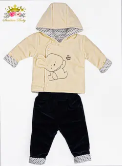 کاپشن و شلوار دخترانه مخمل پاریز