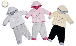 کاپشن و شلوار دخترانه مخمل پاریز