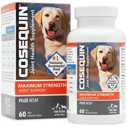 قرص جویدنی تقویت مفاصل و غضروف برای سگ بالغ نژاد بزرگ |  COSEQUIN Joint Health Supplement