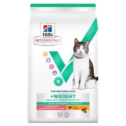 غذای خشک هیلز مخصوص گربه بالغ و عقیم شده | طعم مرغ 1/5کیلوگرم | Hill's Vet Essentials Adult Weight Cat Food