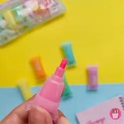 هایلایتر پاستلی تدی 6 عدد در 6 رنگ Teddy highlighter - دیجی ثمین
