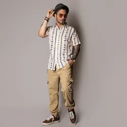 پیراهن نچرال چاپی - عمده - کد P546