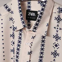 پیراهن نچرال چاپی - عمده - کد P546