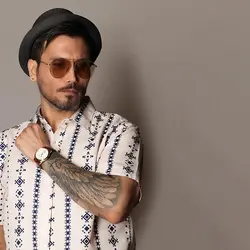 پیراهن نچرال چاپی - عمده - کد P546