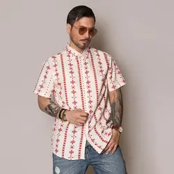 پیراهن نچرال چاپی - عمده - کد P546