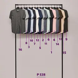 پیراهن آستین کوتاه اسلپ پنبه کش - عمده - کد P538