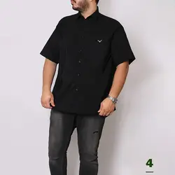 پیراهن مشکی قواره بزرگ ساده کش - عمده - کد P311