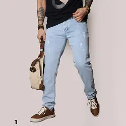 شلوار لی مردانه راسته دمپا فیت - عمده