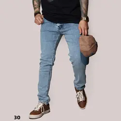 شلوار لی مردانه راسته دمپا فیت - عمده