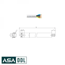 موتور پرده برقی بالارو ۶ سیم مدل AM35
