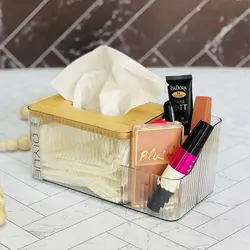 جای دستمال کاغذی درب بامبو کد 110601