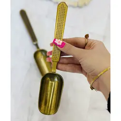 قاشق آجیل برنجی طرح نگینی کد 110970