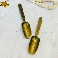 قاشق آجیل برنجی طرح نگینی کد 110970