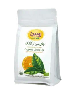 چای سبز مخلوط با برگه پرتقال ارگانیک (100 گرم) زوبین