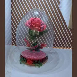 شیشه فلکسی تخم مرغی 20 سانتی گل کد 10008