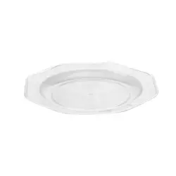 بشقاب یکبار مصرف هگزا بزرگ شفاف طب پلاستیک