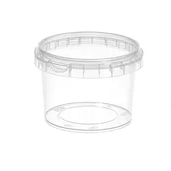 سطل یکبار مصرف مایکروویوی 310 شفاف طب پلاستیک