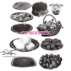 سی جی مدل | براش هفت سین برای فتوشاپ اختصاصی CG-MODEL.IR