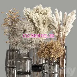 مجموعه مدل سه بعدی گلدان گیاه (18) | سی جی مدل ابجکت تری دی مکس