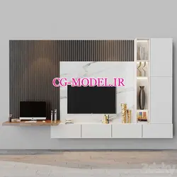 مدل سه بعدی میز تلویزیون دیواری (5) | سی جی مدل تری دی مکس ویری فتوشاپ