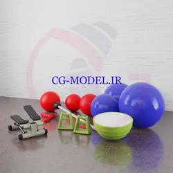 مجموعه مدلهای 3d لوازم بدنسازی Archmodel vol 169 | سی جی مدل