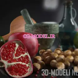 مجموعه آبجکت pro 3dsky لوازم دکوری و آشپزخانه و گیاهان| سی جی مدل