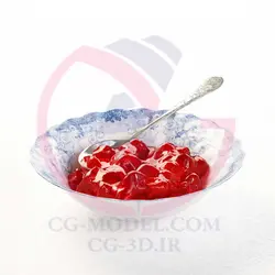 مدل سه بعدی کاسه مربا