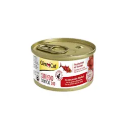 کنسرو گربه جیم کت طعم فیله ماهی تن و گوجه مدل(Superfood ShinyCat Duo Tuna Fillet with Tomato) با وزن 70 گرم