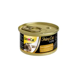 کنسرو گربه جیم کت طعم ماهی تن و میگو و مالت مدل(ShinyCat in Jelly Tuna With Shrimps and Malt) با وزن 70 گرم